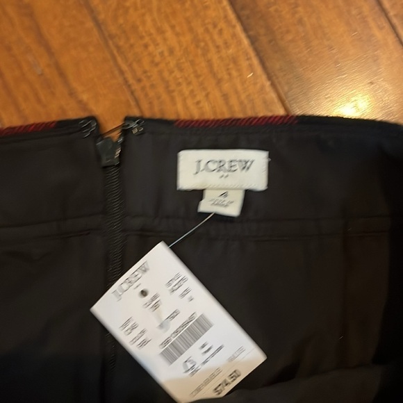 NWT J.Crew | Red & Black Plaid Wool-blend A-line Skirt Size 4 Holiday Winter - Picture 5 of 8